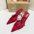 Za manufacturer 2026 spring export criss-cross buckle strap pointed-toe high heel sandals, british style mule women's shoes