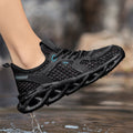 2026 new large mesh flyknit running shoes for men - summer lightweight, breathable, soft sole, comfortable, and lightweight for running and sports