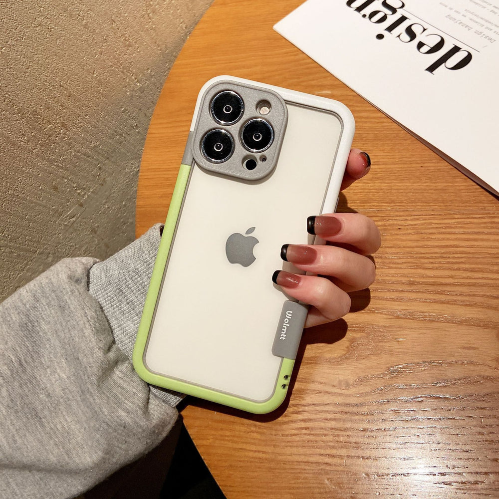 Suitable for iphone17contrast color silicone frame mobile phone case apple 15 lens all-inclusive gradient heat dissipation 14 protective case