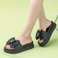 Thick sole bear bows slippers women's summer outwear 2025 new arrival fairy style fashion heightenednon-slip sandals women's slippers