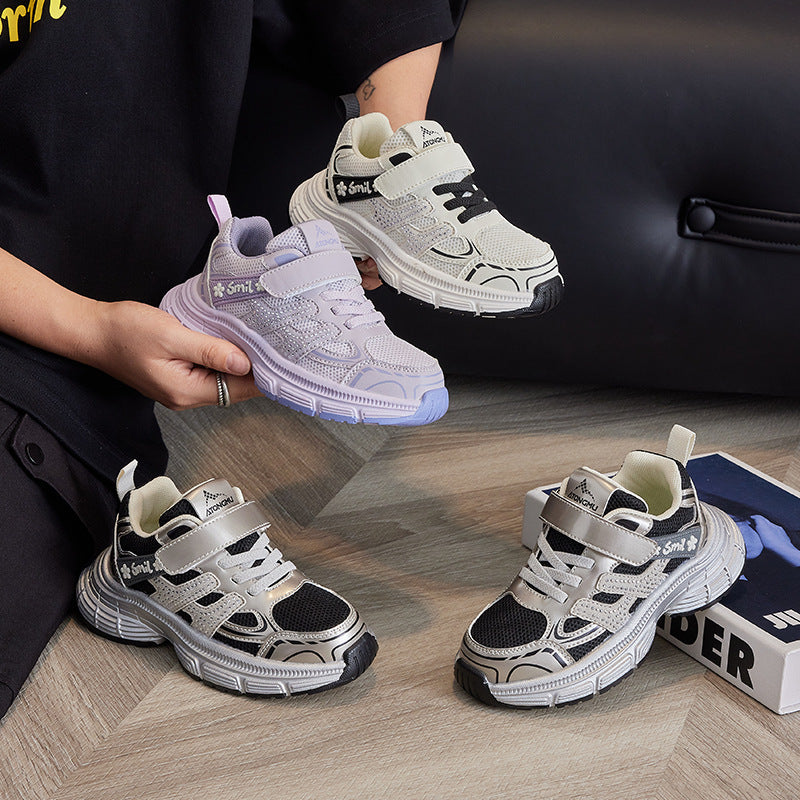 2025 autumn new sports shoes boys breathable running shoes girls fashion versatile casual sports shoes children's shoes