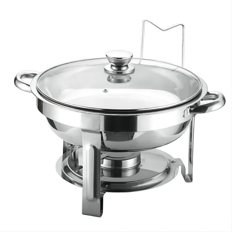 Stainless steel round alcohol stove hanging stove heat preservation heating container buffet stove cross-border supply chafing dish