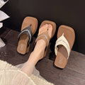 thick sole pig nose fairy outwearfashion flip flops 2026 new style with skirt heightening beach shoes wholesale