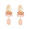 European and american new fashion earrings jewelry, trendy and unique statement faux pearl dangle earrings, niche ins high-end stud earrings