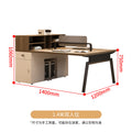 Saint li office desk and chair set - minimalist modern office desk for staff workstations, employee seating, and accounting/finance desks