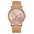 Liu's new cross-border butterfly women's casual watch, fashion tape wristwatch, ladies' quartz watch, trendy mesh strap watch