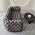 Italian minimalist living room baxter fabric button sofa villa large flat hotel frosted technical cloth sofa custom