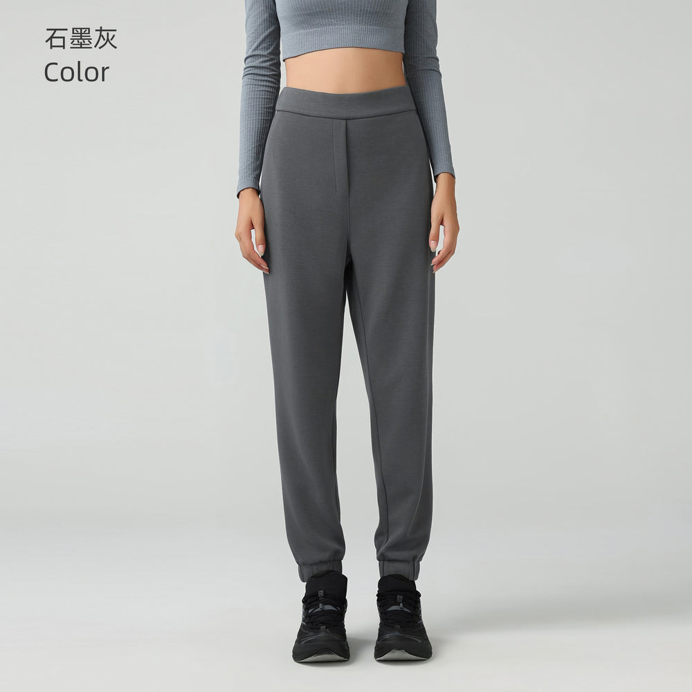 Fall and winternew arrivalhigh waistloose running sweatpants women's outwear air layer jogger pantsslimming lookcasual sweatpants daw168