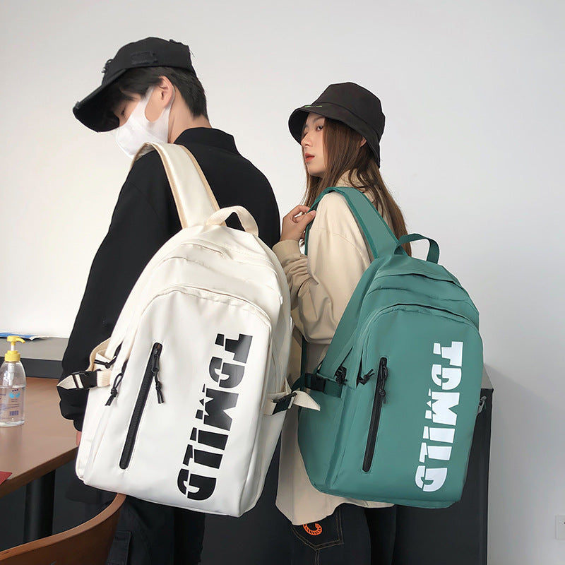 New trendy fashion backpack, the same for men and women, Korean version of campus student schoolbag, large-capacity Japanese computer backpack