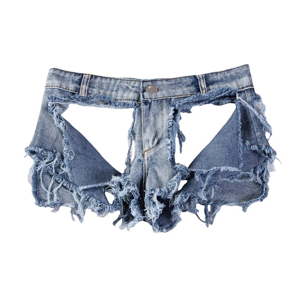 862 #New  Sexy Women's Jeans Denim Shorts Hot Pants Low Waist Sexy Rips European and American Summer