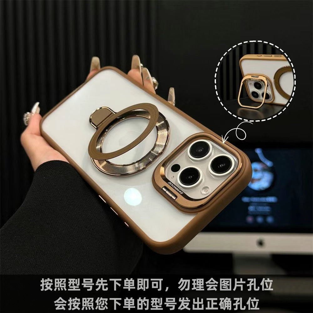 Lens cover holder suitable for apple 17promax mobile phone case magnetic holder iphone16 transparent u1 protective cover