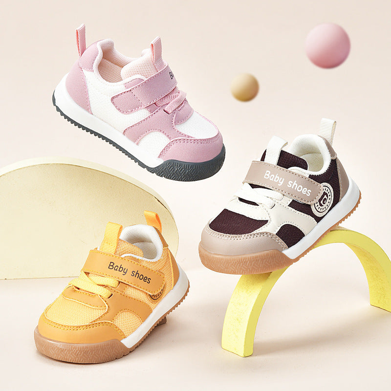 Toddler shoes for boys, spring and autumn infant shoes, soft sole functional cartoon shoes for babies aged 1-3, boys' shoes