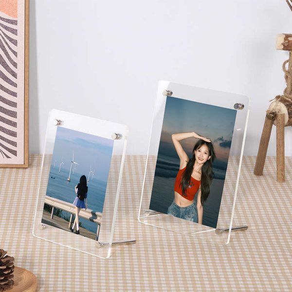 Cross-border transparent acrylic photo frame postcard display stand photo frame table photo ticket 5678 inch frame