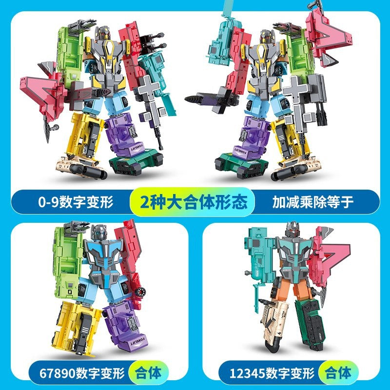 Transforming digital combination robot letter king kong boy educational toy - ages 3-6 - perfect birthday gift