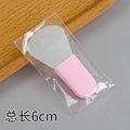 Pink pole: fan-shaped short handle silicone brush