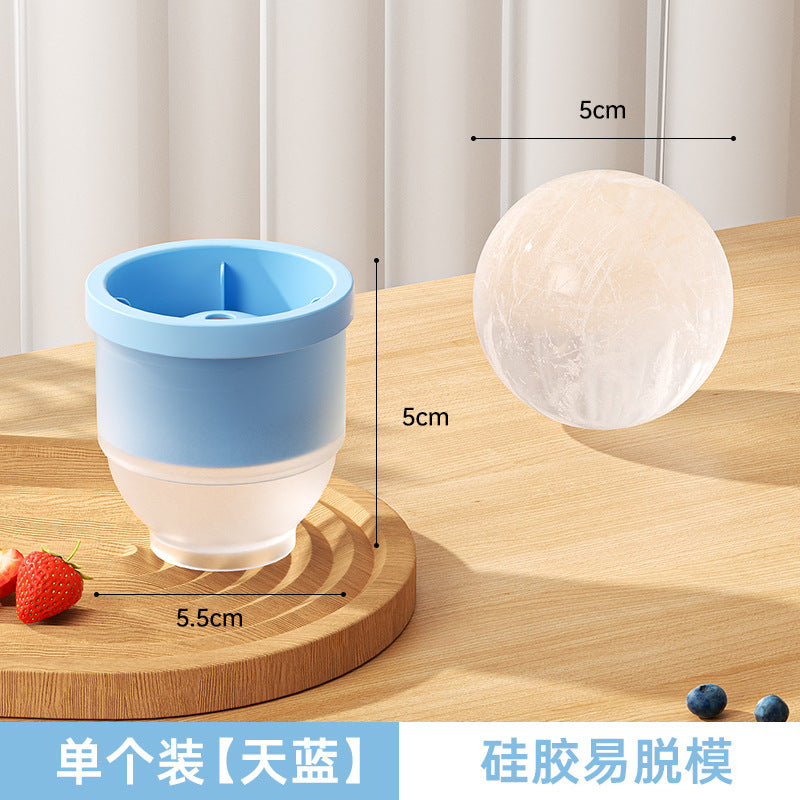 Whiskey round ice ball mold - food grade, home use, ice cube maker, quick-freezing round ice ball tray model - wholesale