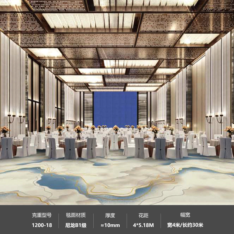 Hotel nylon 1200g banquet restaurant club room ktv suite soundproof commercial carpet thickened