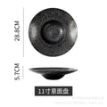 Japanese-style ceramic straw hat plate - hotel & restaurant pasta plate, large soup plate, home dinner plate, display plate - wholesale
