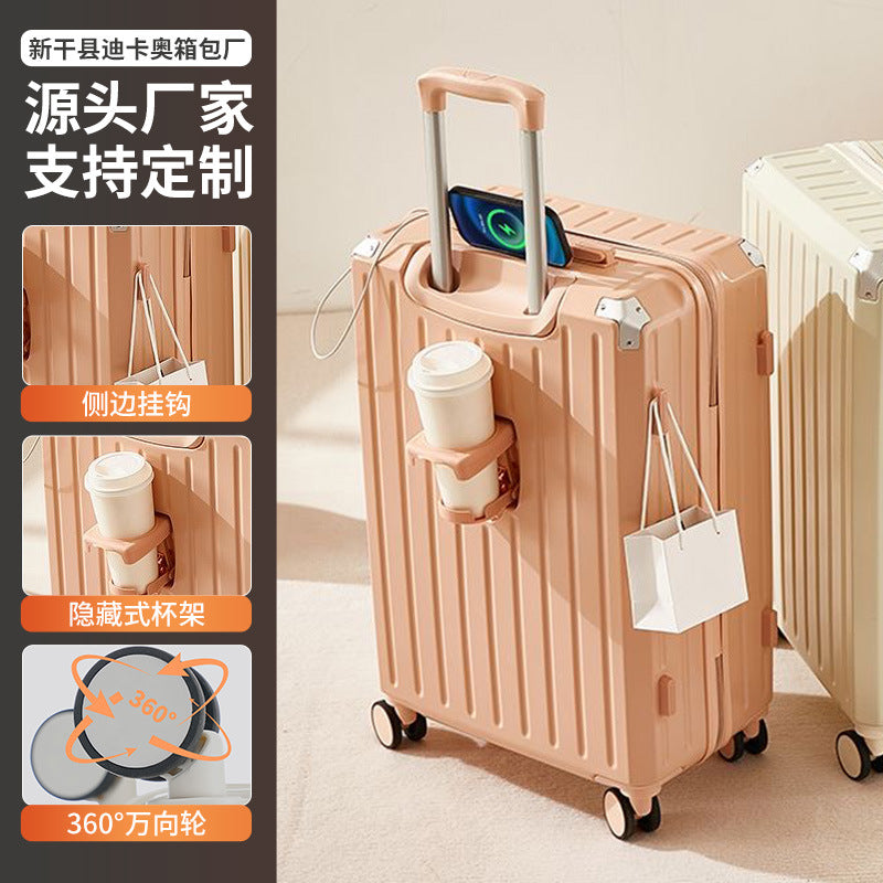 New multi-functional suitcase, small 20-inch boarding case, universal wheel trolley case, high-value men's and women's suitcase