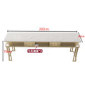 200m glossy marble porcelain surface (single table)