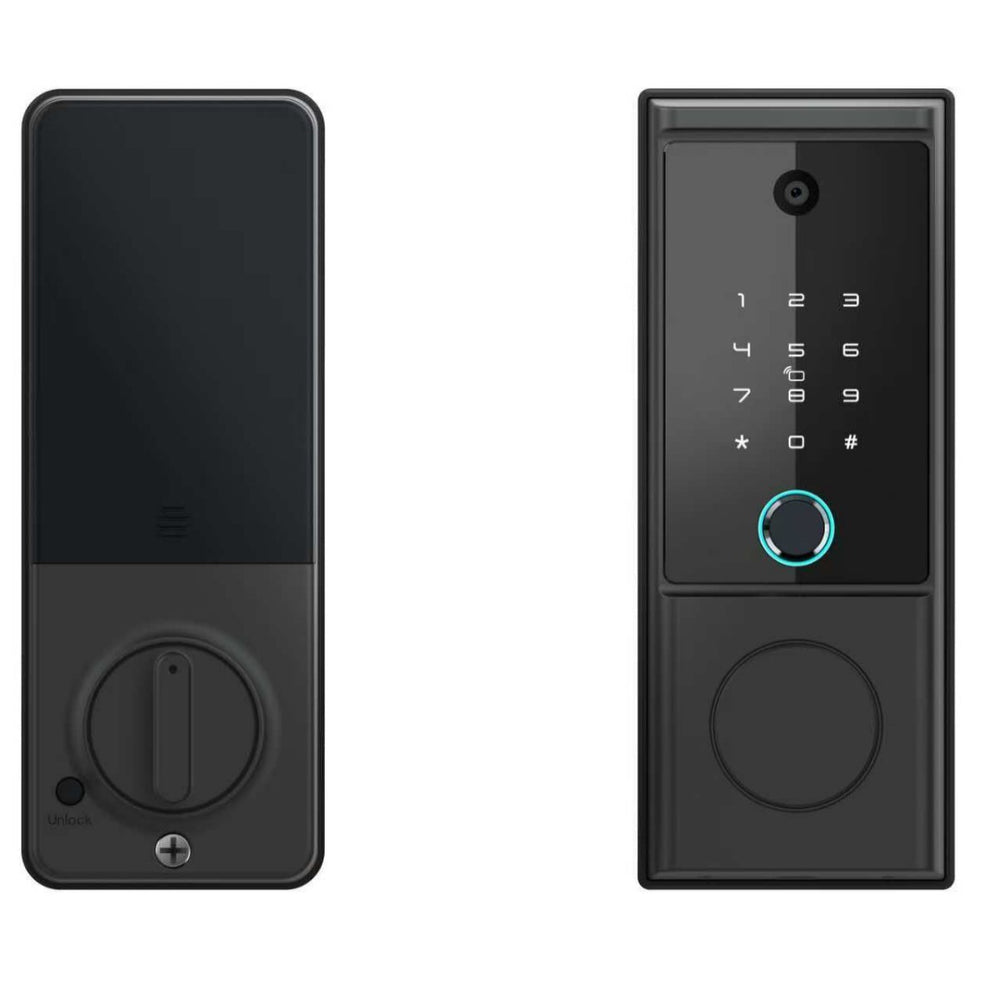 Tuya wifi smart fingerprint password lock mobile app unlocking fully automatic dead lock single tongue lock body smart lock