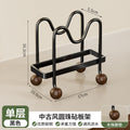 Medieval style countertop pot lid chopping board rack carbon steel kitchen cutting board rack pot spatula spoon vertical drain rack