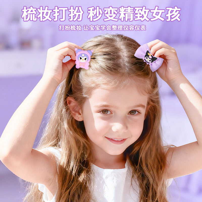 Kuromi play house dressing table suitcase accessories suit toy girls princess luggage storage puzzle