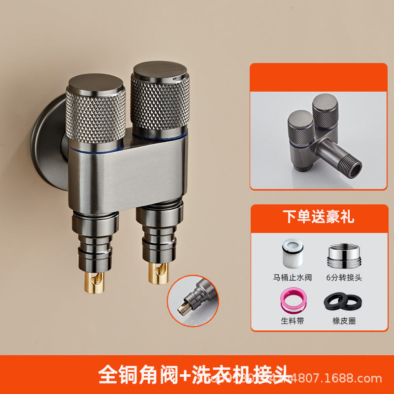 Special snap-on 46-point universal water nozzle drum angle valve connector for all-copper washing machine faucet automatic water stop valve
