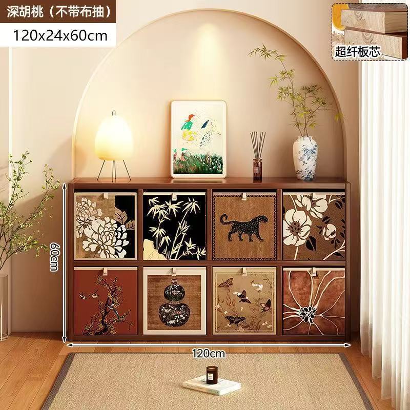 Simple bookcase all-in-one cabinet wall-mounted storage sofa side cabinet living room partition storage multi-layer storage cabinet bedside
