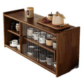 Solid wood dustproof cup holder changhong glass tea set storage cabinet cup water cup coffee cup storage rack desktop storage box