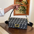 F's classic presbyopia bag baguette bag women's shoulder crossbody retro bag large capacity women's bag underarm bag