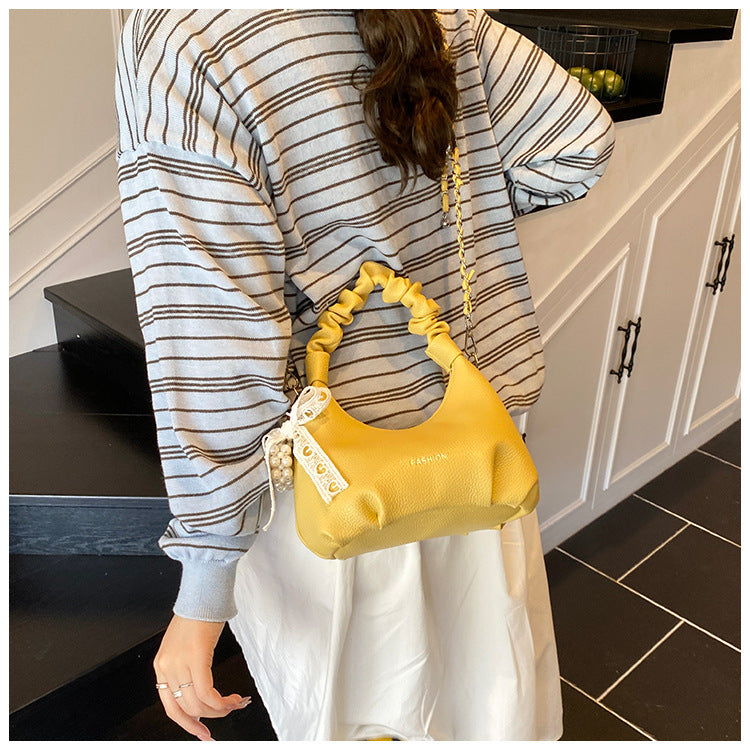 Cross-border bag women's 2025 trendy new niche design women's bag cloud bag underarm bag premium texture shoulder bag