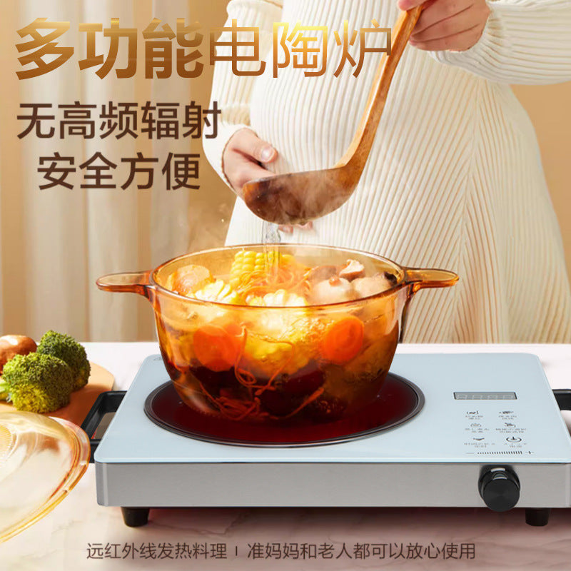 Smart electric ceramic stove for home small microwave oven hot pot high power stir-fry high temperature resistant induction cooker cross-border foreign trade