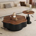 New arrival medieval style petal coffee table walnut cream style living room storage small apartment creative special-shaped combination