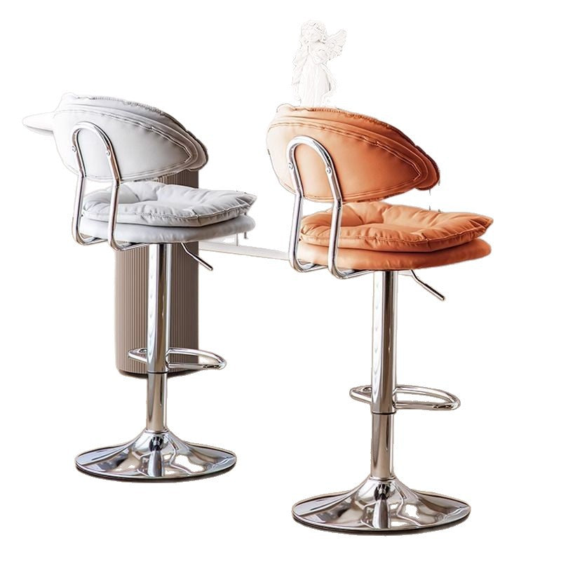 Bar stool, bar chair, front desk cashier swivel chair, adjustable height high stool, home beauty salon barber backrest swivel chair