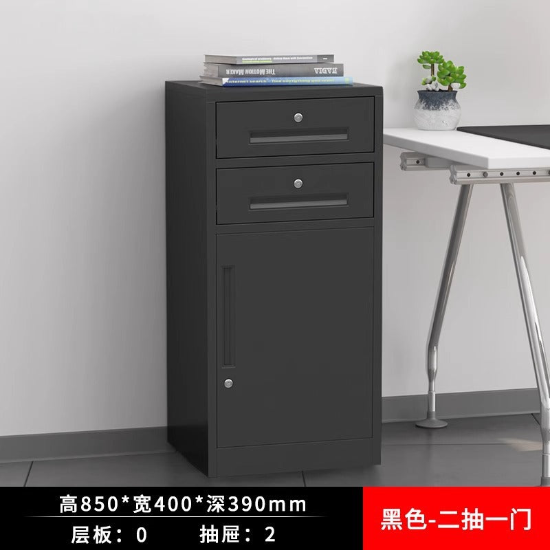 Office low cabinet Under the desk Storage cabinet Thickened combination lock Drawer Locker Printer base Iron cabinet