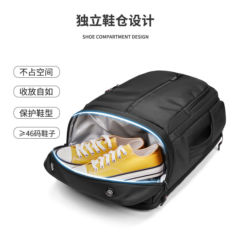 New backpack men's business commuter large-capacity travel bag crossbody gift print logo lightweight men's backpack
