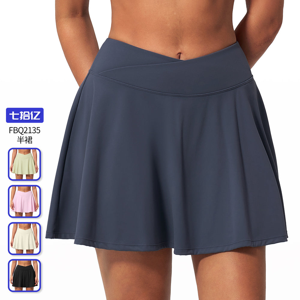 Summer yoga skirt for women - quick-dry running, fitness, badminton skirt - anti-exposure tennis skirt - style 2135