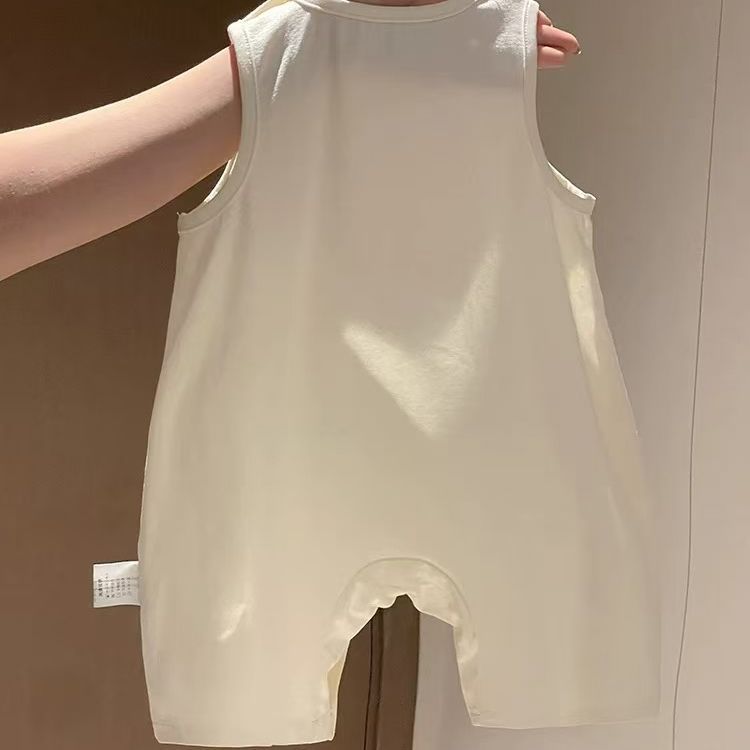 Summer sleeveless romper for baby boys and girls - cute, breathable, and perfect for casual outings