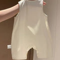 Summer sleeveless romper for baby boys and girls - cute, breathable, and perfect for casual outings