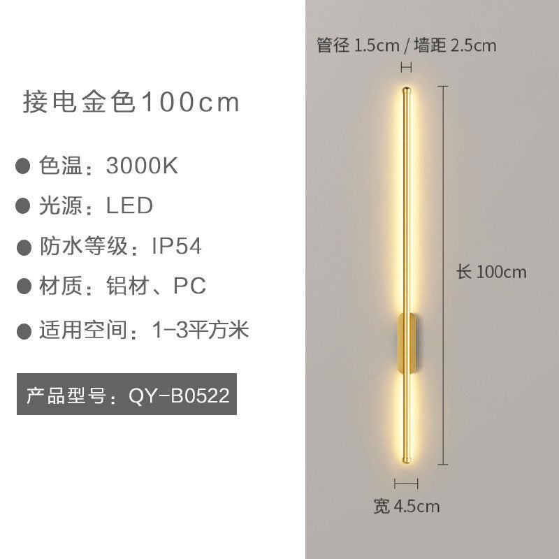 Outdoor wall light waterproof linear pathway lamp modern minimalist exterior wall sconce villa exterior wall light doorway light