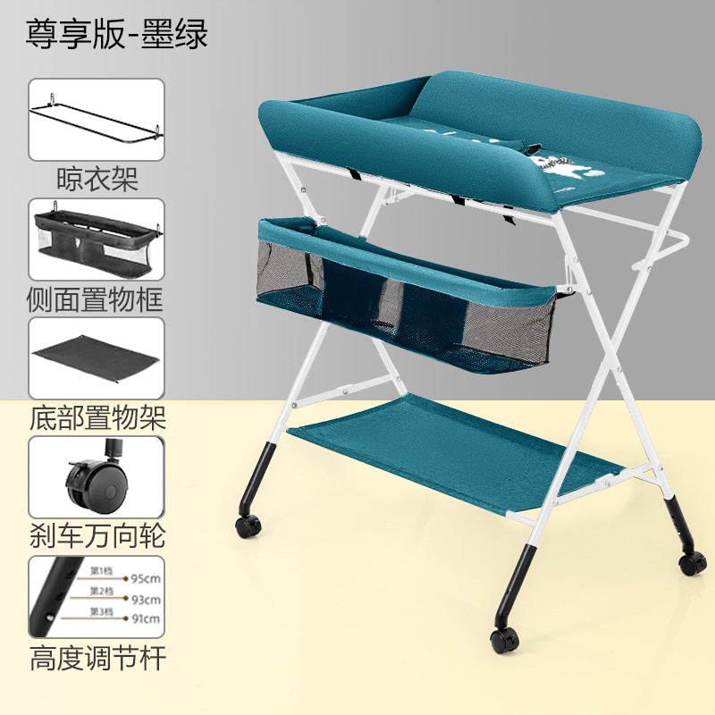 Diaper changing table - portable, multifunctional, foldable baby care station for newborns - bathing, diaper changing, and massage