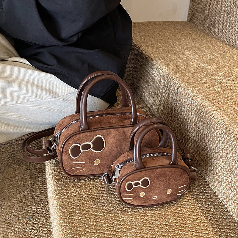 cute boston satchel bag for women 2025new arrival sweet cool style niche style mobile phone bag shoulder crossbody bag
