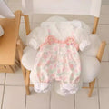 Baby full month & 100-day celebration romper - spring/autumn infant outfit - super cute princess style, double-layered, perfect for outdoor wear