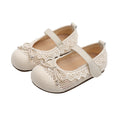 Vancahao children's shoes  spring and autumn new soft sole leather shoes korean style girls' hollow lace bow princess shoes
