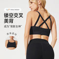 Slimming look family high elastic yoga clothes women's tight quick-drying fitness clothes tops cross back running sports intimates