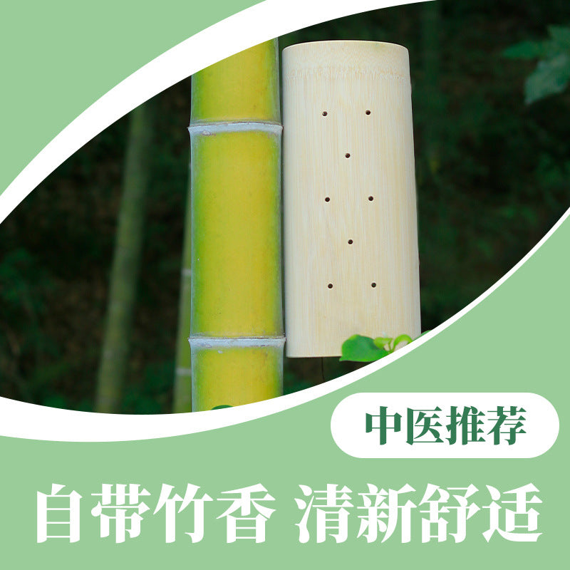 Bamboo pillow cervical semicircle pillow bamboo fiber stretching neck pillow round hard pillow neck waist correction neck side sleeper