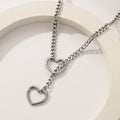 Amazon wide light luxury style y-ring slider chain stainless steel necklace handmade punk cuban chain necklace