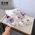 Vancahao kids' sneakers:  autumn new korean style girls' fashion cartoon chunky sneakers, student running shoes