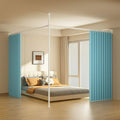 Easy-install bedroom rental room no-drill partition curtain beauty salon indoor bed divider l-shaped blackout curtain